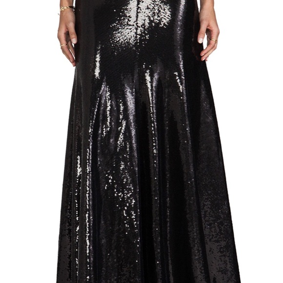 WildFox couture black sequin high waist skirt sz 2 - Picture 2 of 2